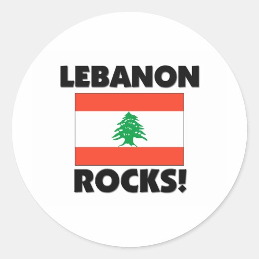 Lebanon Rocks Ronde Sticker (Voorkant)