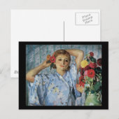 Lebasque Jeune Femme Aux Fleurs Briefkaart (Voorkant / Achterkant)