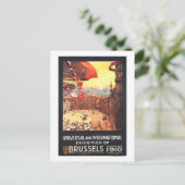 Lebaudy Airship with World Flags at Expo Briefkaart (Staand voorkant)