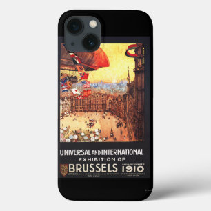 Lebaudy-luchtballon met wereldvlaggen op Expo iPhone 13 Hoesje