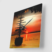 Lebe deinen Traum Uhr Vierkante Klok (Hoek)