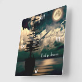 Lebe deinen Traum Uhr Vierkante Klok (Hoek)