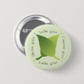 Lebe grün, liebe grün, träume grün, denke grün ronde button 5,7 cm (Voorkant /achterkant)