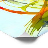 Lebendige Pfauenfeder-Schönheit Verschmelzung Perfect Poster (Hoek)