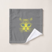 Lebhaftes Grünes Katzenauge Muster  Bad Handdoek (Wasdoekje)
