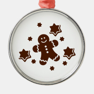 Lebkuchen kerstkoekjes metalen ornament