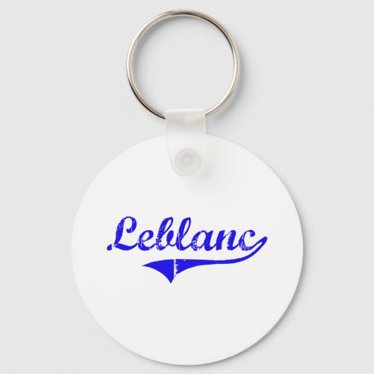 Leblanc-achternaam klassieke stijl sleutelhanger (Voorkant)