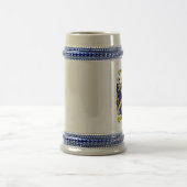 Leblanc Coat of Arms Stein / Le Blanc Crest Stein Bierpul (Center)