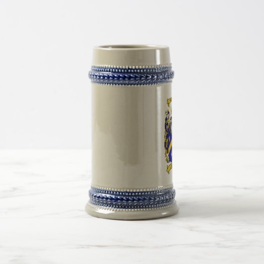 Leblanc Coat of Arms Stein / Le Blanc Crest Stein Bierpul (Center)