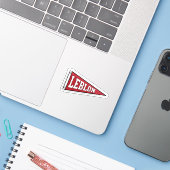 Leblon, Rio de Janeiro wimpel Sticker (Laptop met iPhone)