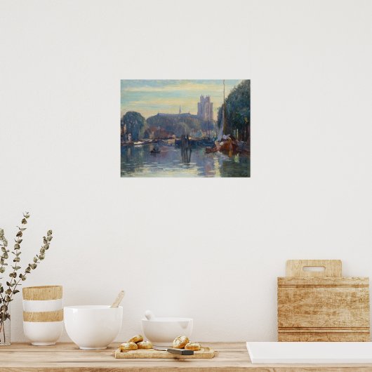 Lebourg - Cathedrale de Dordrecht Poster (Keuken)