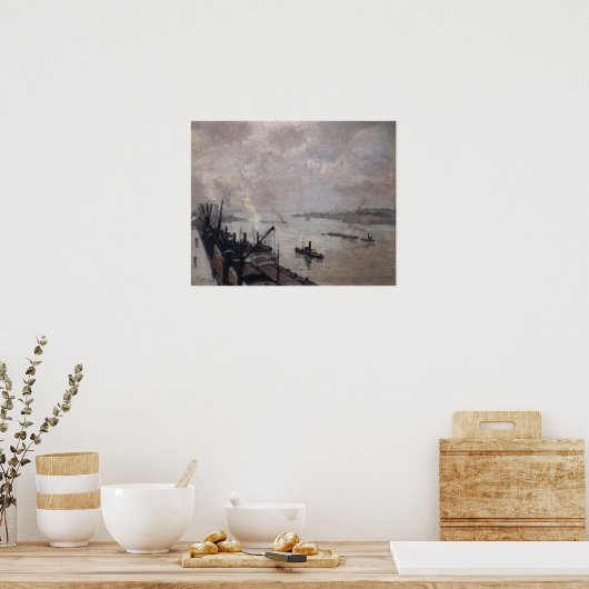 Lebourg - De haven van Antwerpen Poster (Keuken)