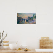 Lebourg - De Mariebrug bij zonsondergang Poster (Keuken)