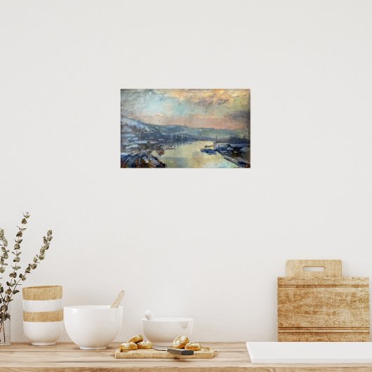 Lebourg - De Seine bij Rouen in de winters Poster (Keuken)