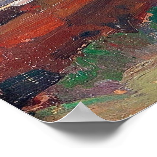 Lebourg - Gevist boot op de kust Poster (Hoek)