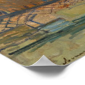 Lebourg - Het Louvre en de Pont des Arts Poster (Hoek)