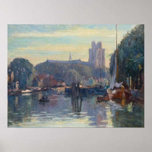 Lebourg - Kathedraal van Dordrecht Poster (Voorkant)