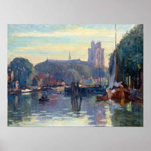 Lebourg - Kathedraal van Dordrecht Poster (Voorkant)