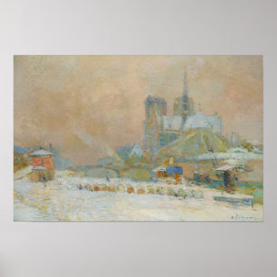 Lebourg - Notre Dame de Paris gezien vanaf de Quai Poster