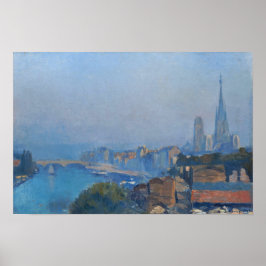 Lebourg - Rouen de Seine en de kathedraal Poster