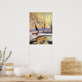 Lebourg - Sneeuw bij zonsondergang Poster (Keuken)