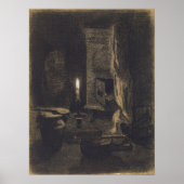 Lebourg - Stilleven met kaars Poster (Voorkant)