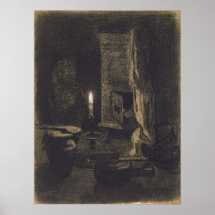 Lebourg - Stilleven met kaars Poster