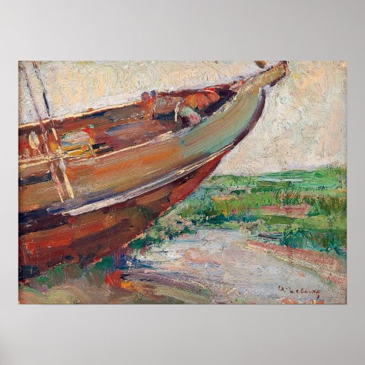 Lebourg - Vissersboot op de oever Poster (Voorkant)