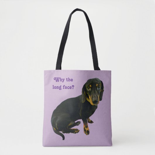 LeBron de Dachshund-Canvas tas (Voorkant)