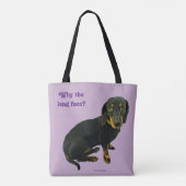 LeBron de Dachshund-Canvas tas (Achterkant)