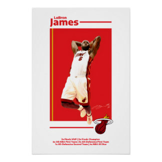 LeBron James Miami Heat Poster