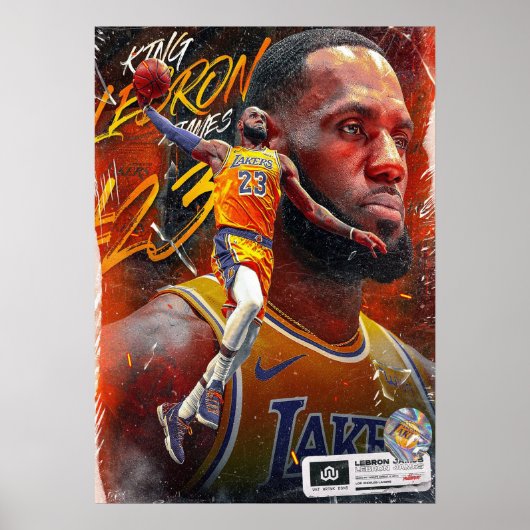 lebron james, nba, basketbal, king james, slam du poster (Voorkant)