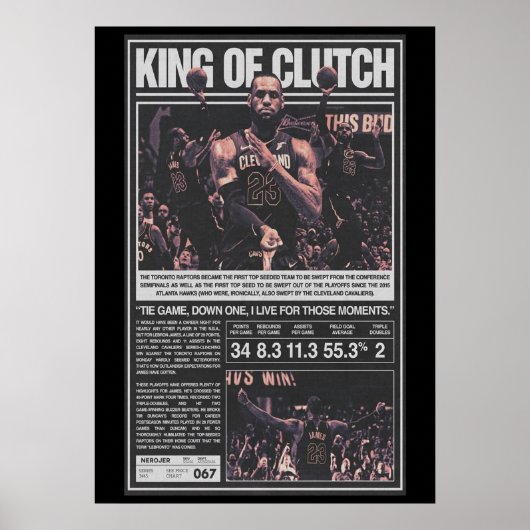 LeBron James, NBA, basketbal, King James, Slam du Poster (Voorkant)