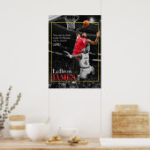 lebron james, nba, basketbal, king james, smash poster (Keuken)