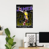 lebron james, nba, basketbal, king james, smash poster (Thuiskantoor)