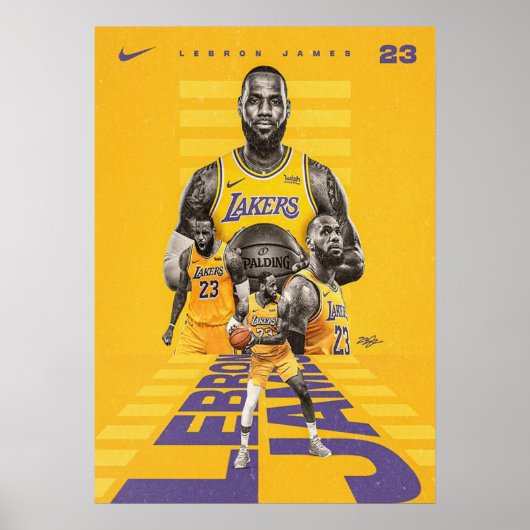 lebron james, nba, basketbal, king james, smash poster (Voorkant)