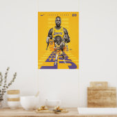 lebron james, nba, basketbal, king james, smash poster (Keuken)
