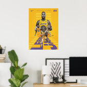 lebron james, nba, basketbal, king james, smash poster (Thuiskantoor)