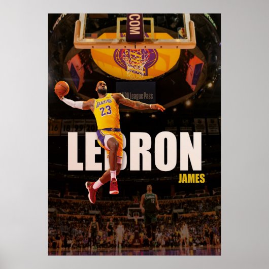 lebron james, nba, basketball, king james, slam du poster (Voorkant)