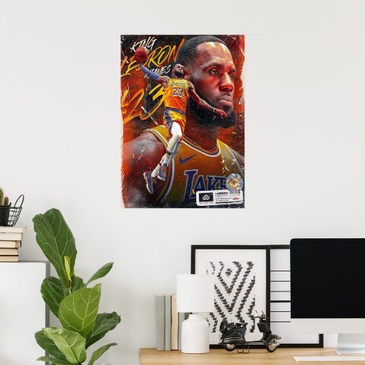 lebron james, nba, basketball, king james, slam du poster (Thuiskantoor)