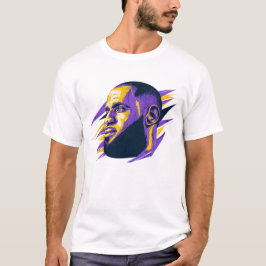 LeBron James Stylized Portrait Illustration T-shirt