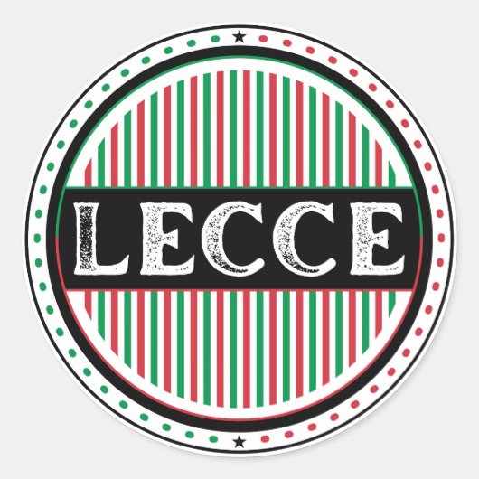 Lecce City Pride Embleem – Italiaanse identiteit Ronde Sticker (Voorkant)