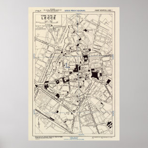  Lecce Italië Map (1943) Poster