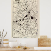  Lecce Italië Map (1943) Poster (Keuken)