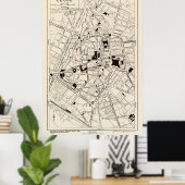  Lecce Italië Map (1943) Poster (Thuiskantoor)