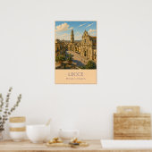 Lecce, Italië – Oude Reisposter Poster (Keuken)