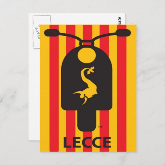 Lecce Scooter-Briefkaart Briefkaart (Voorkant / Achterkant)