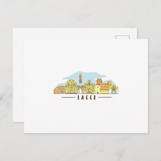 Lecce Skyline Briefkaart (Voorkant / Achterkant)
