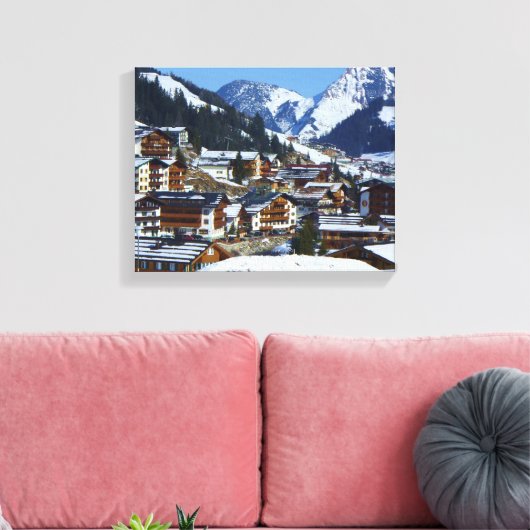 Lech am Arlberg in Oostenrijk Canvas Afdruk (Insitu (Woonkamer))