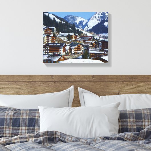 Lech am Arlberg in Oostenrijk Canvas Afdruk (Insitu (Slaapkamer))